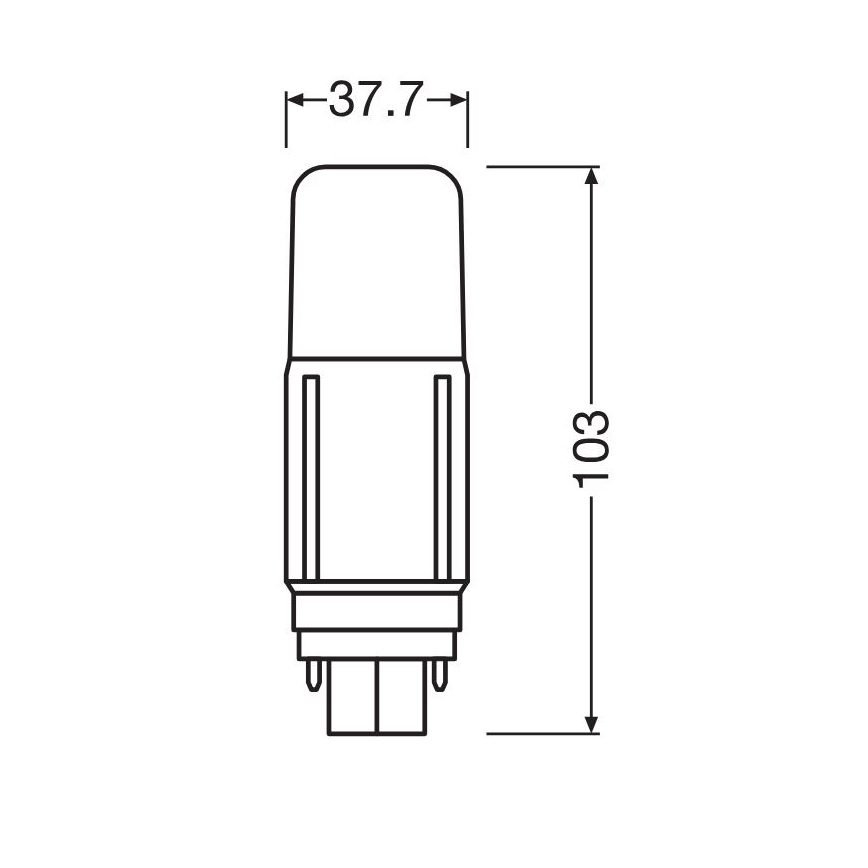LED glödlampa G24d/5,5W/230V 3000K - Osram