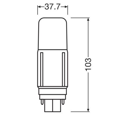 LED glödlampa G24d/5,5W/230V 4000K - Osram