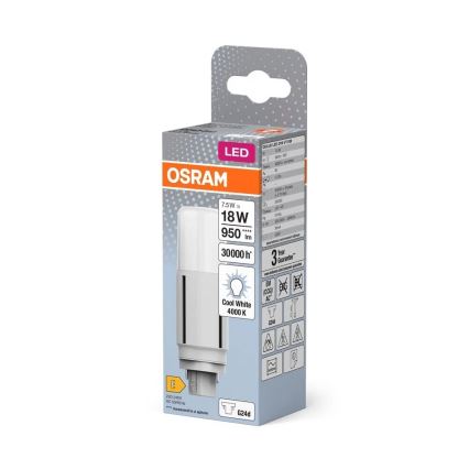 LED glödlampa G24d/7,5W/230V 4000K - Osram