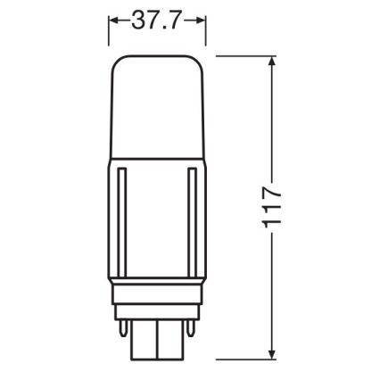 LED glödlampa G24d/7,5W/230V 4000K - Osram