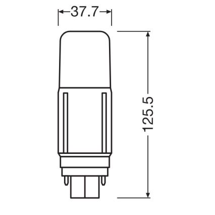 LED glödlampa G24d/9,5W/230V 4000K - Osram