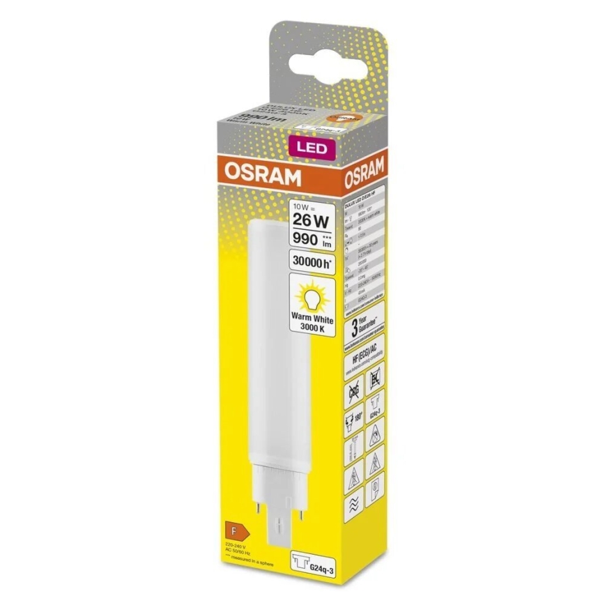 LED glödlampa G24q-3/10W/230V 3000K - Osram