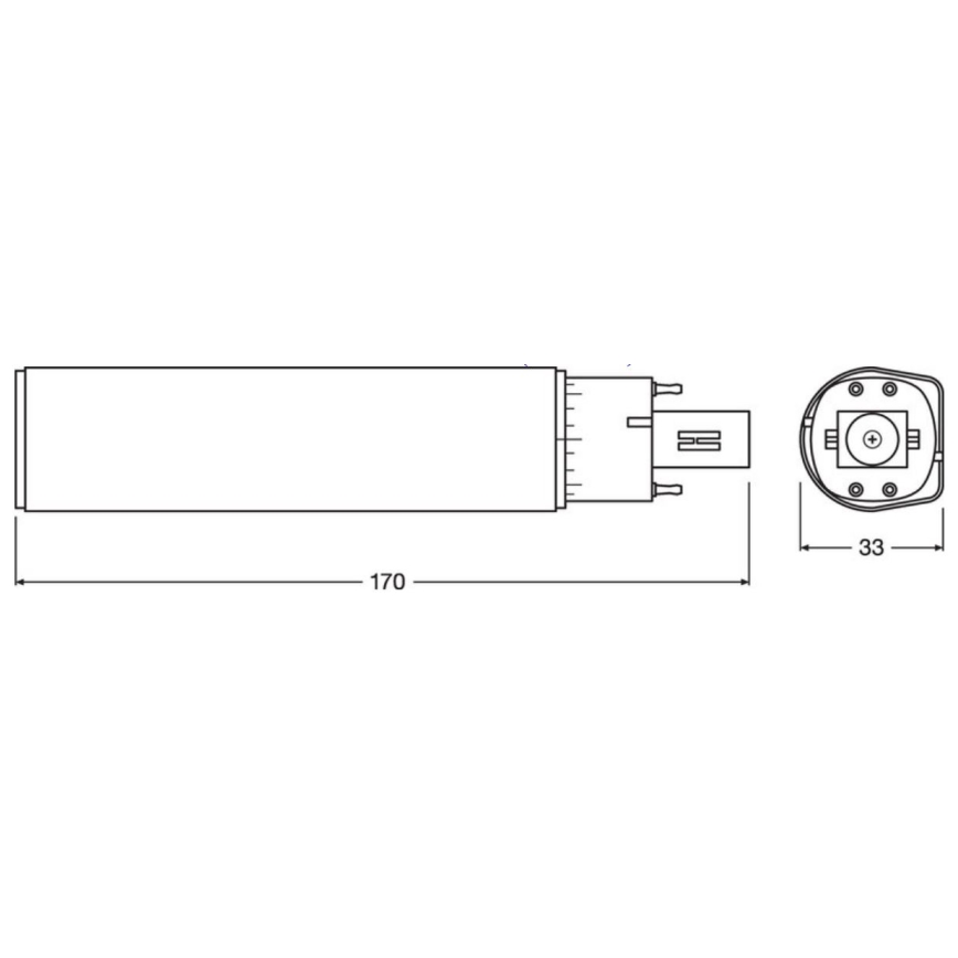LED glödlampa G24q-3/10W/230V 4000K - Osram