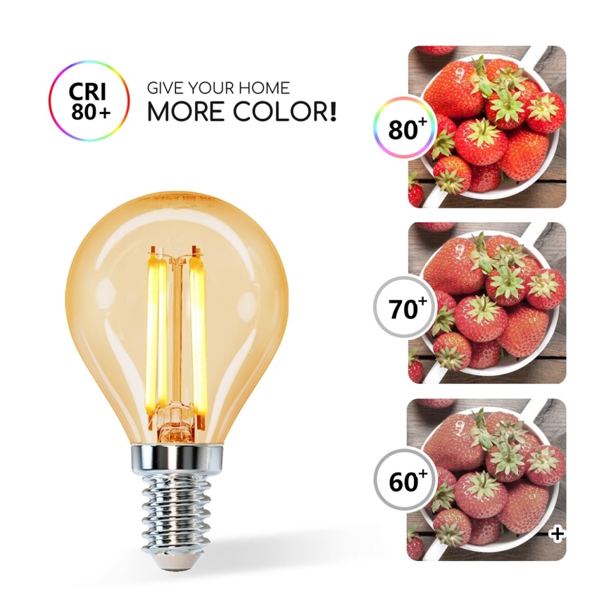 LED glödlampa G45 E14/4W/230V 2200K - Aigostar
