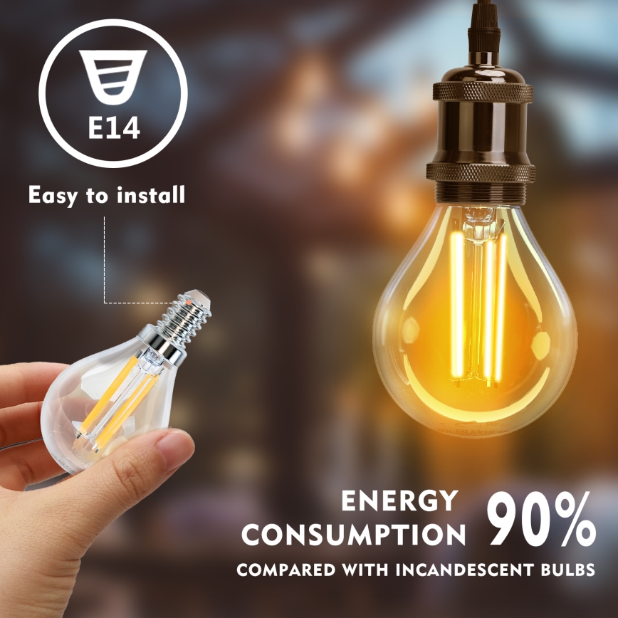 LED glödlampa G45 E14/4W/230V 2700K - Aigostar