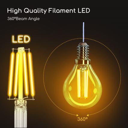 LED glödlampa G45 E14/4W/230V 2700K - Aigostar