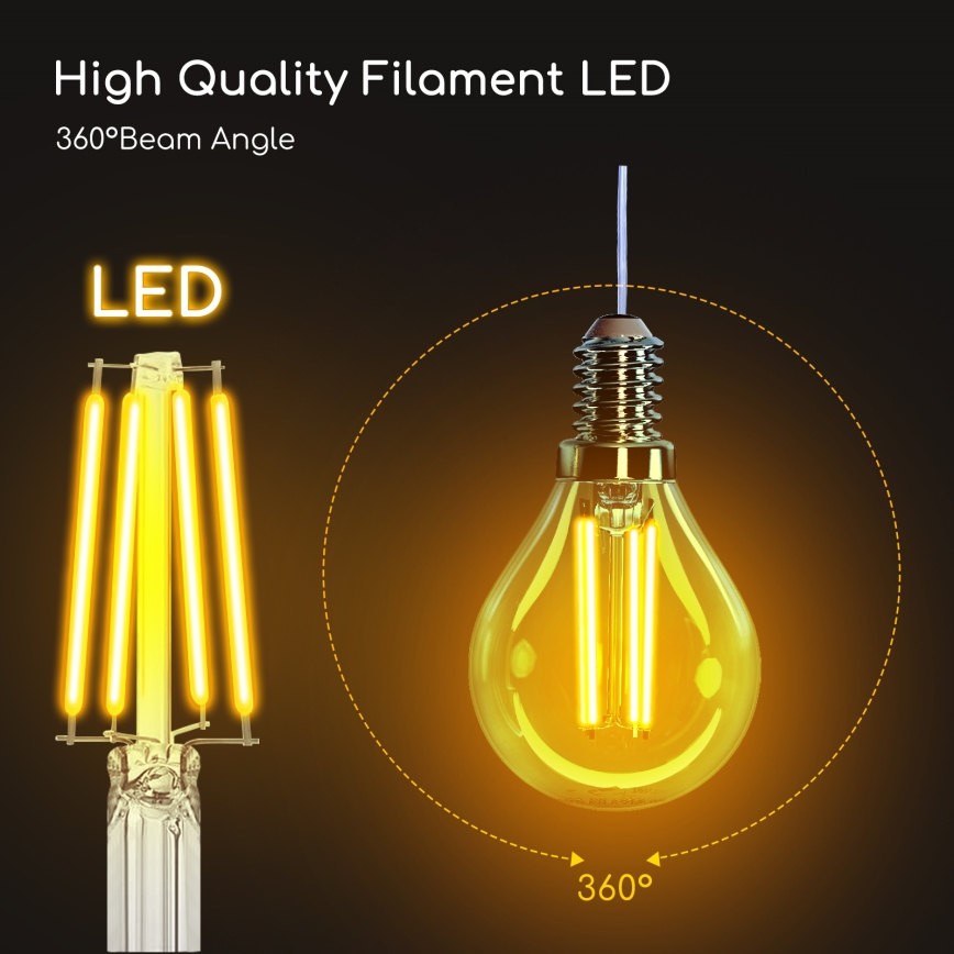 LED glödlampa G45 E14/4W/230V 2700K - Aigostar