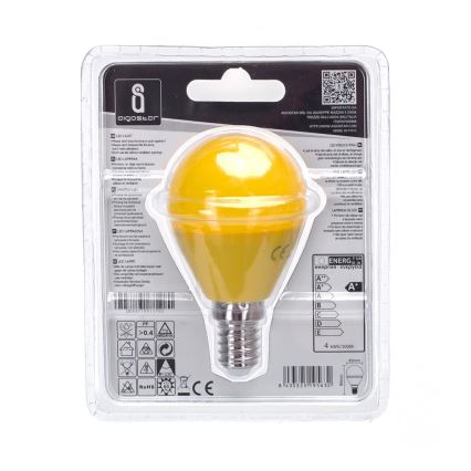 LED Glödlampa G45 E14/4W/230V gul - Aigostar