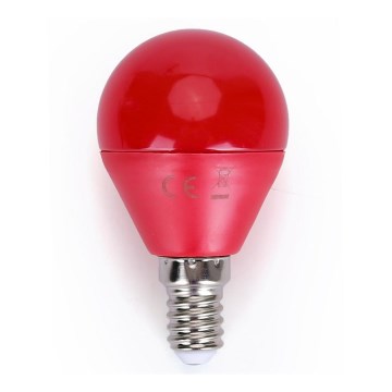 LED Glödlampa G45 E14/4W/230V röd- Aigostar