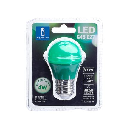 LED Glödlampa G45 E27/4W/230V grön- Aigostar
