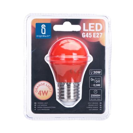 LED Glödlampa G45 E27/4W/230V orange - Aigostar