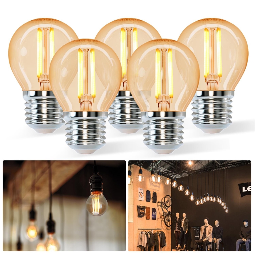 LED glödlampa G45 E27/6W/230V 2200K - Aigostar