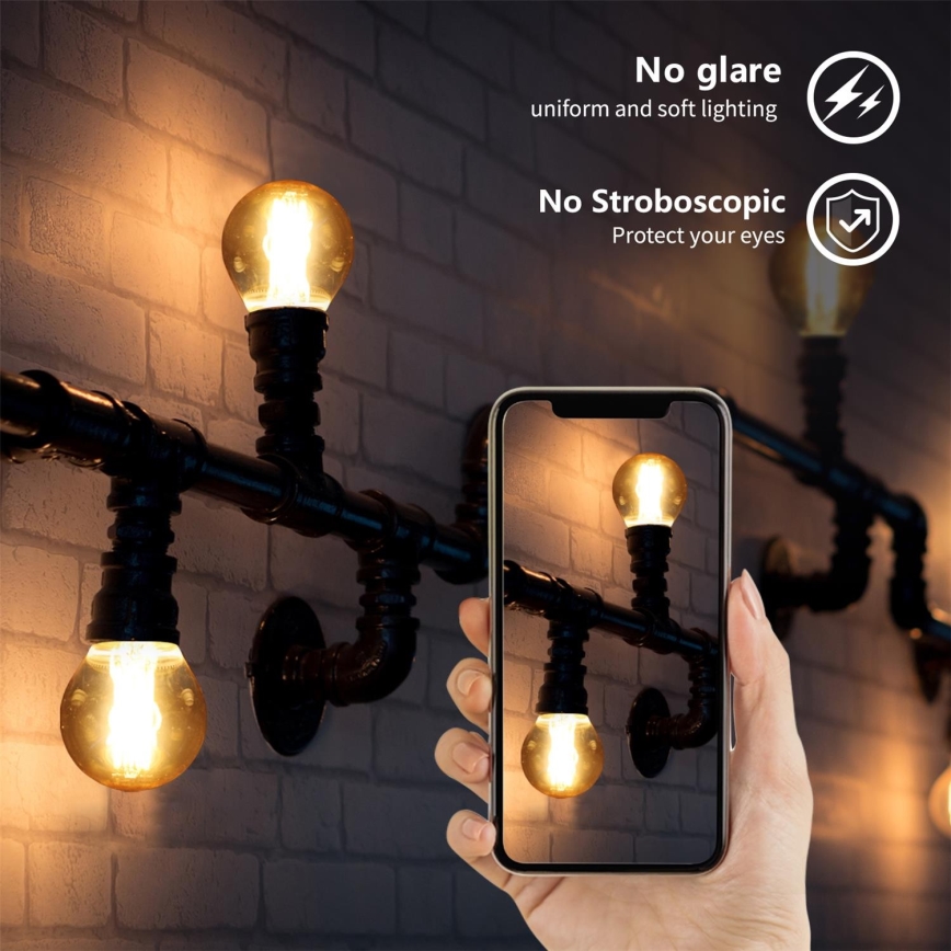 LED glödlampa G45 E27/6W/230V 2200K - Aigostar