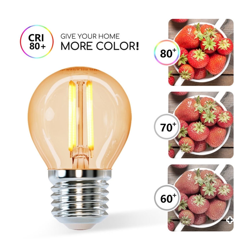 LED glödlampa G45 E27/6W/230V 2200K - Aigostar