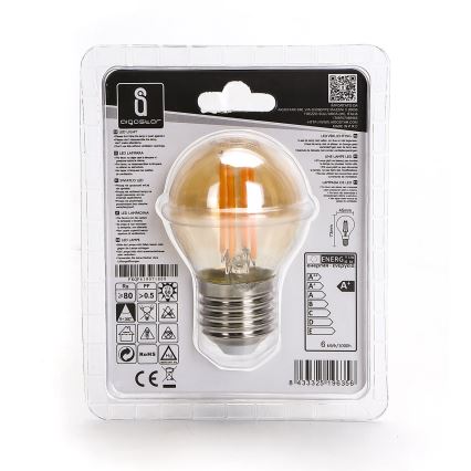 LED glödlampa G45 E27/6W/230V 2200K - Aigostar