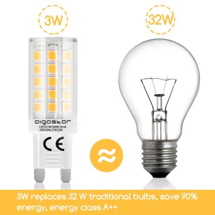 LED glödlampa G9/3W/230V 3000K - Aigostar
