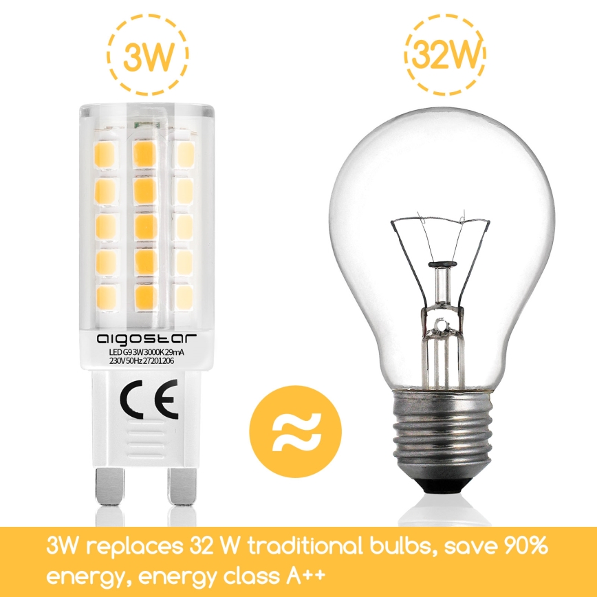 LED glödlampa G9/3W/230V 3000K - Aigostar