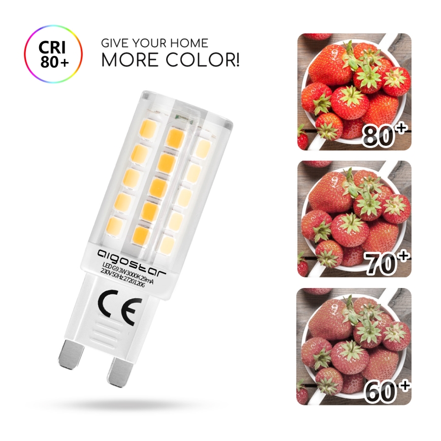 LED glödlampa G9/3W/230V 3000K - Aigostar