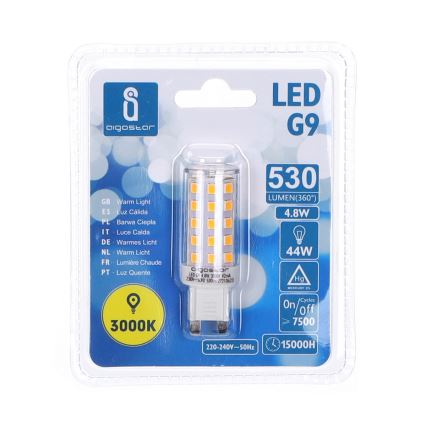 LED glödlampa G9/4,8W/230V 3000K - Aigostar