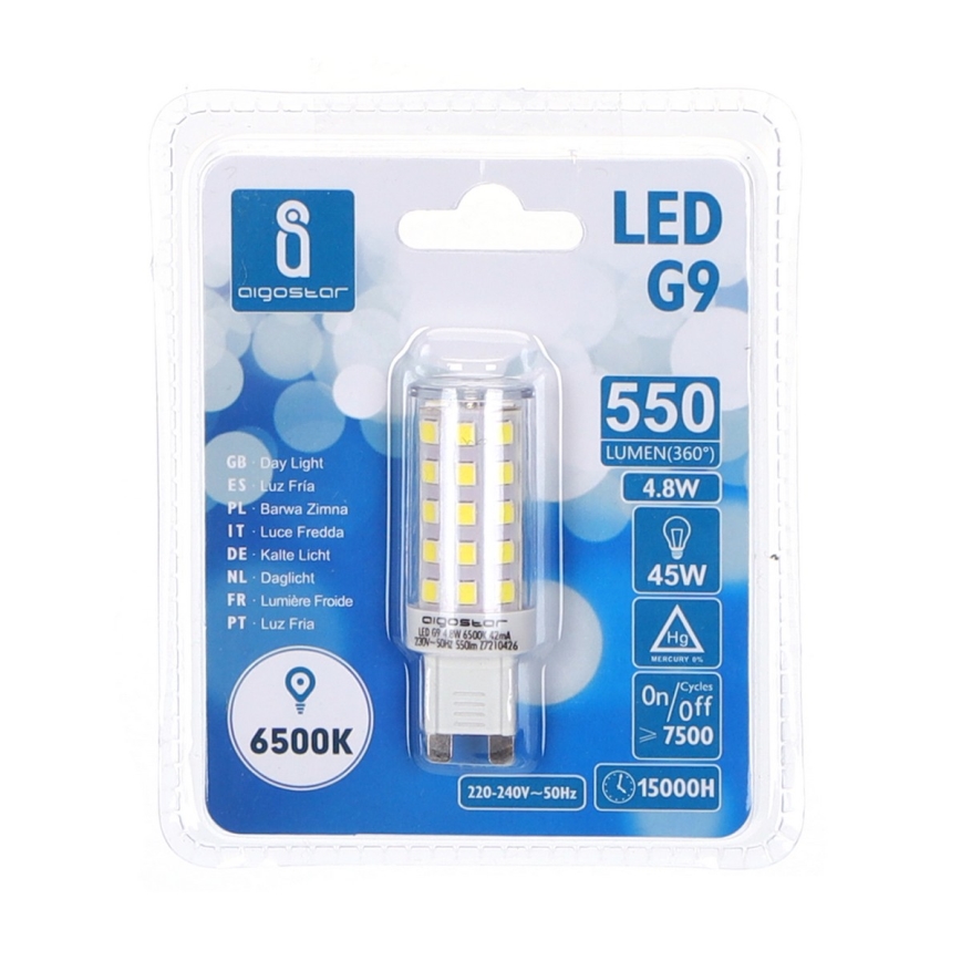 LED glödlampa G9/4,8W/230V 6500K - Aigostar