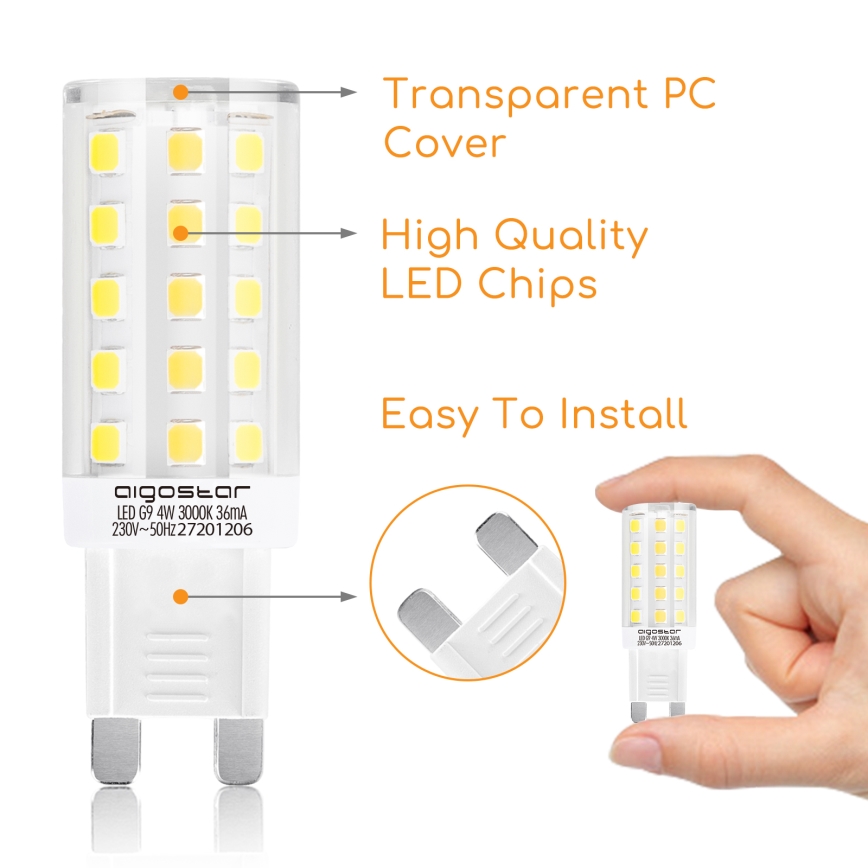LED glödlampa G9/4W/230V 3000K - Aigostar