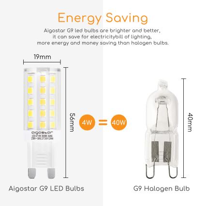 LED glödlampa G9/4W/230V 3000K - Aigostar