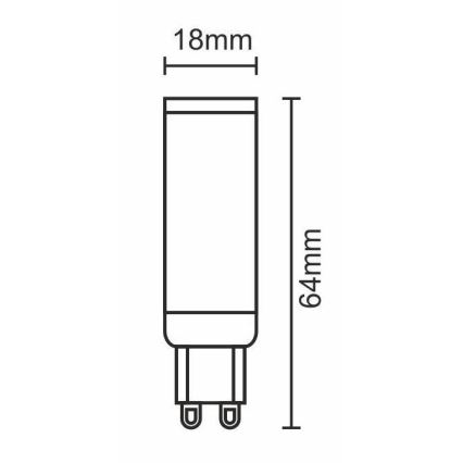 LED glödlampa G9/7W/230V 6000K