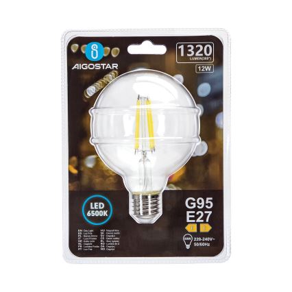 LED glödlampa G95 E27/12W/230V 6500K - Aigostar