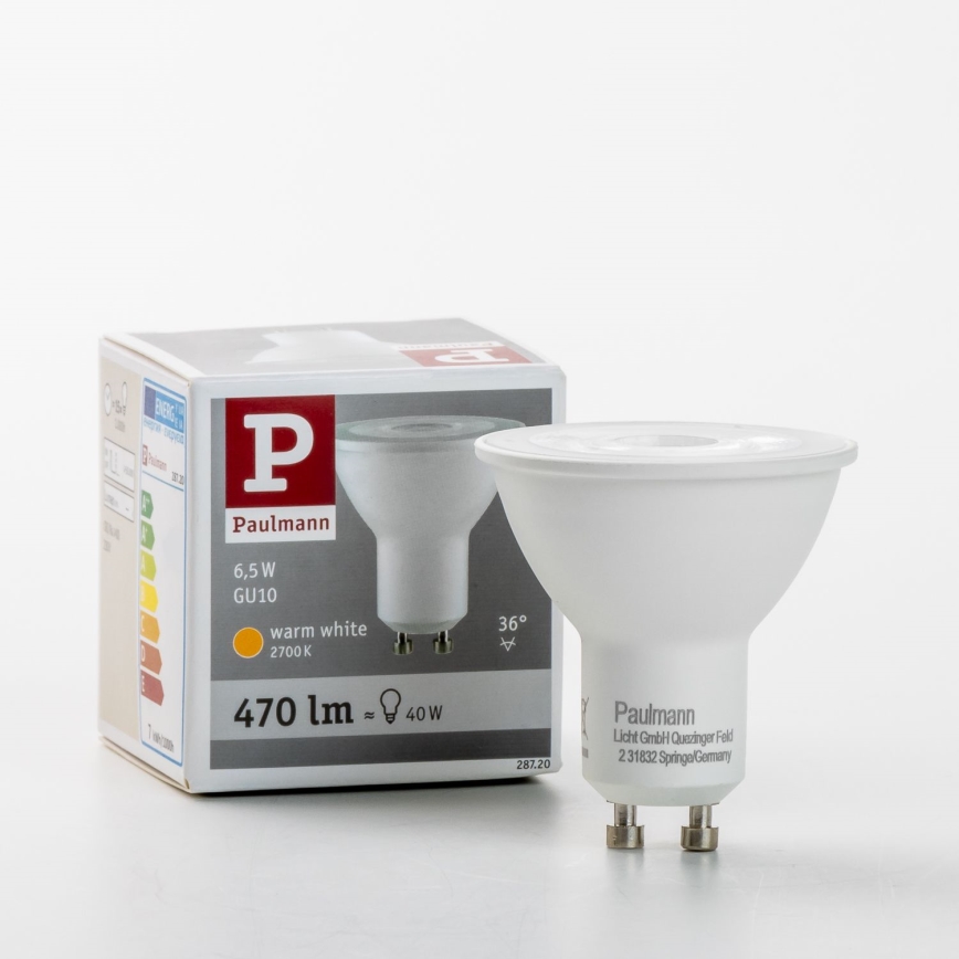 LED glödlampa GU10/6,5W/230V 2700K - Paulmann 28720
