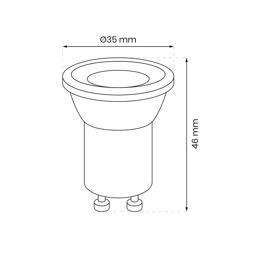 LED glödlampa GU10-MR11/3W/230V 3000K