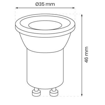 LED glödlampa GU10-MR11/3W/230V 4000K