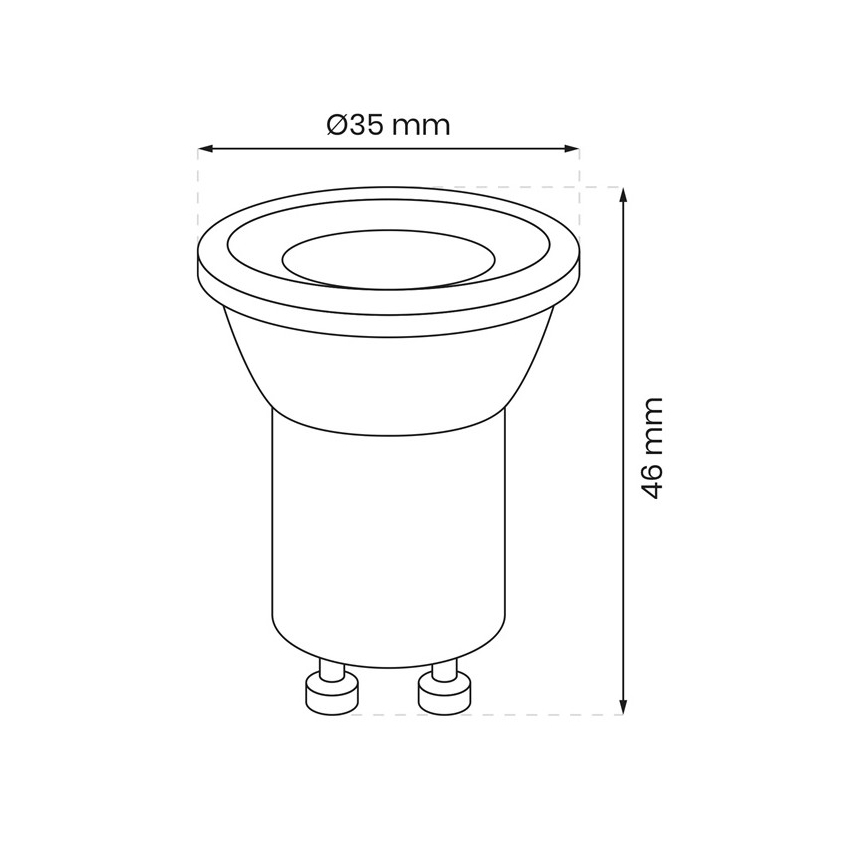 LED glödlampa GU10-MR11/3W/230V 4000K