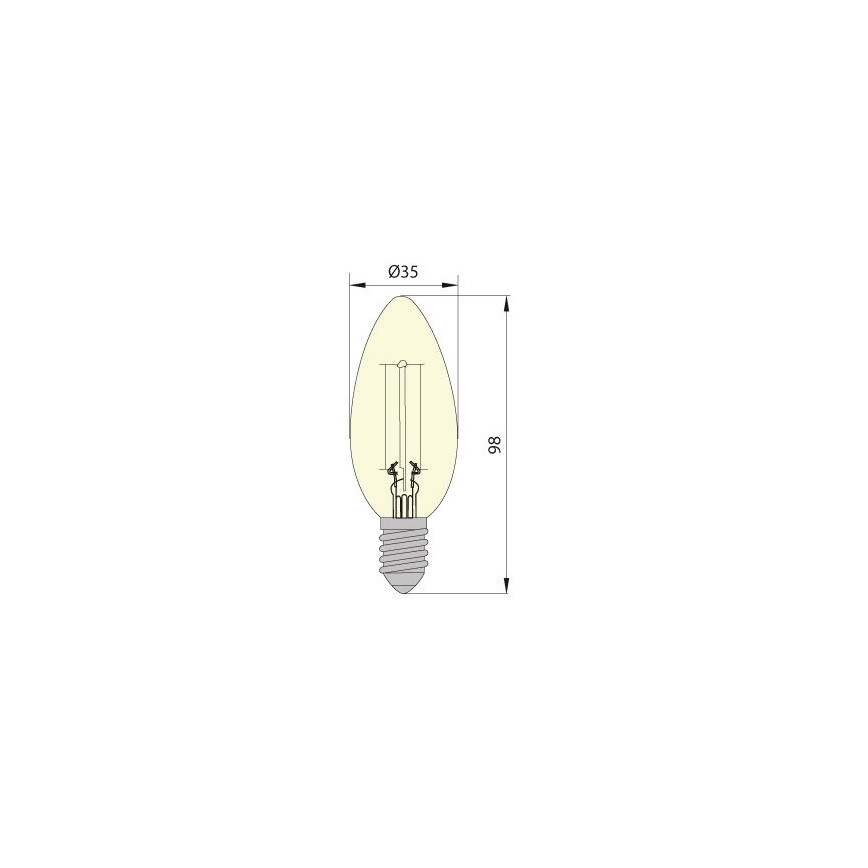 LED glödlampa LEDSTAR VINTAGE E14/5W/230V 4000K