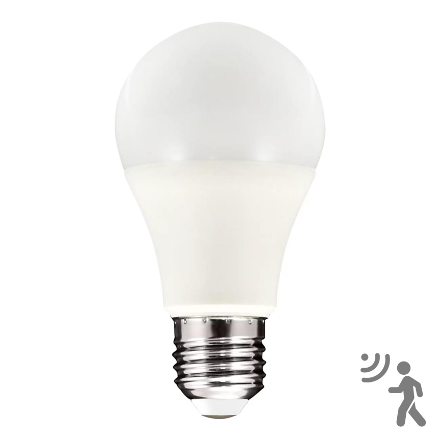 LED glödlampa med en rörelse- och skymningssensor A60 E27/8W/230V 3000K