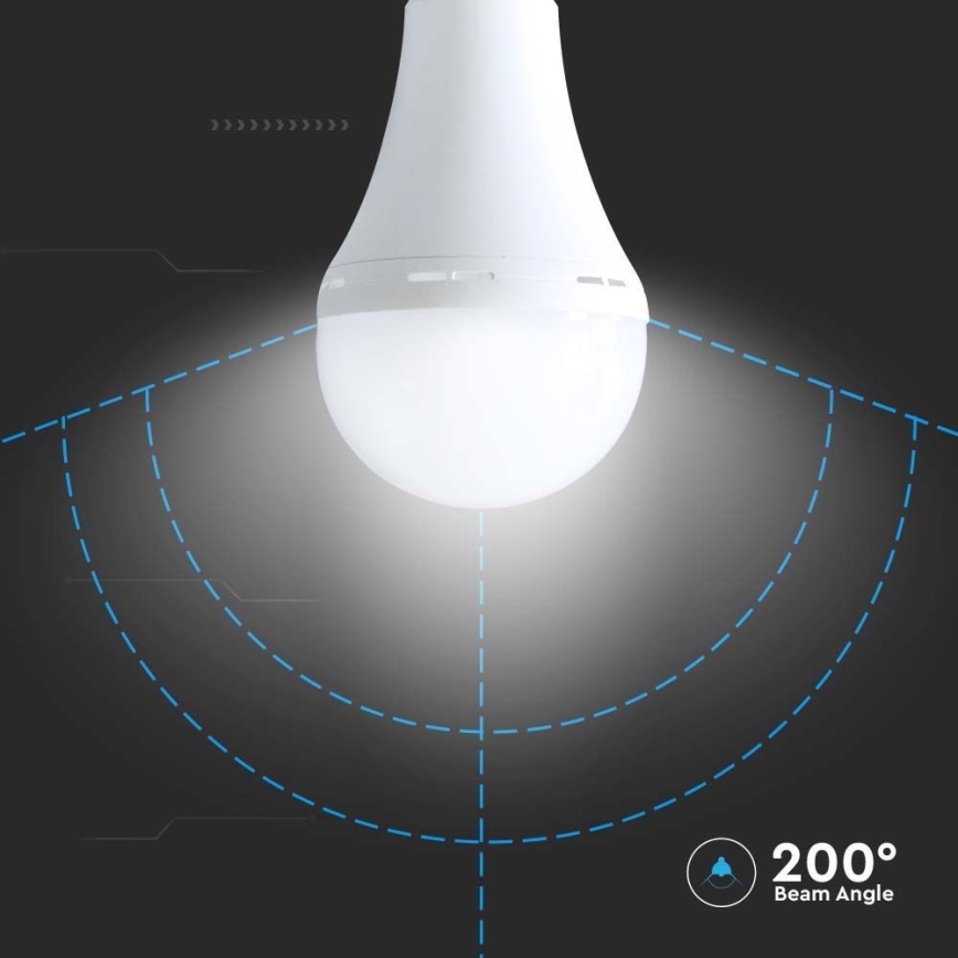 LED Glödlampa med nödläge A90 E27/15W/230V 4000K