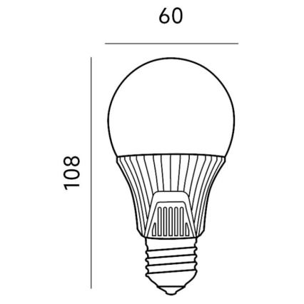 LED glödlampa  med sensor  E27/9W/230V 6500K