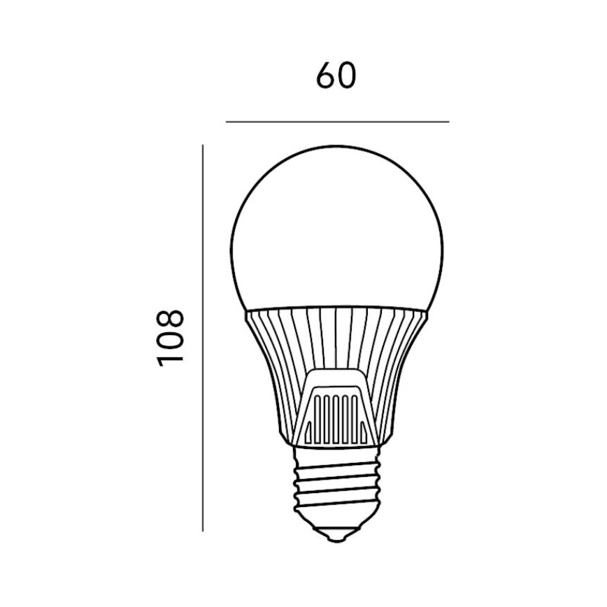 LED glödlampa  med sensor  E27/9W/230V 6500K