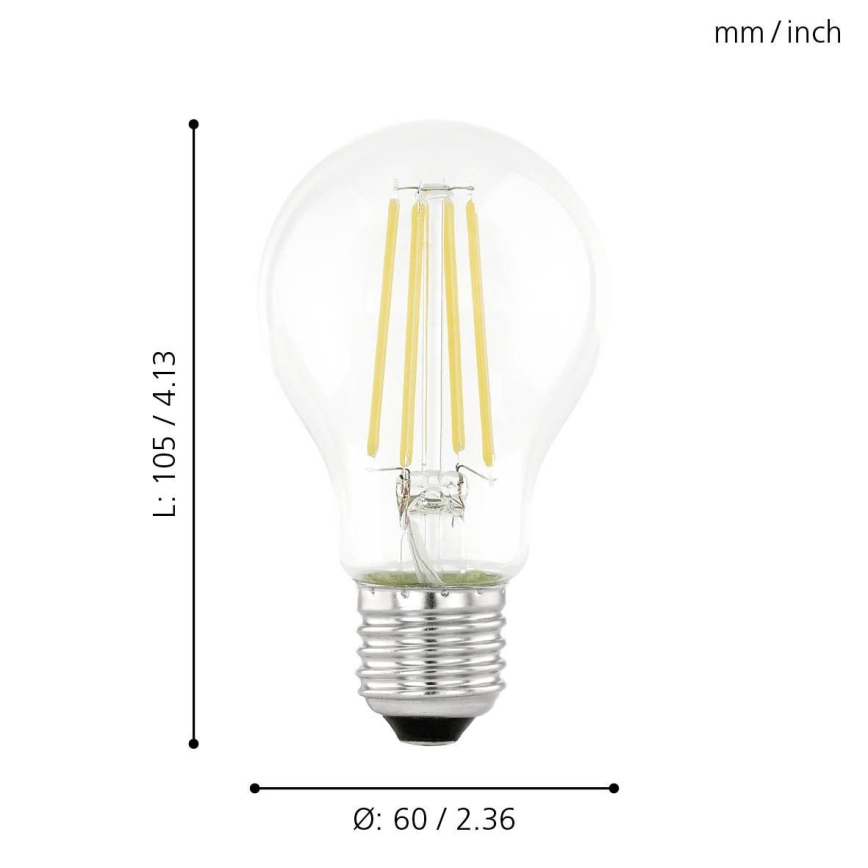 LED glödlampa med sensor VINTAGE A60 E27/6W/230V 3000K - Eglo 11886