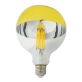 LED Glödlampa med sfärisk spegelkåpa DECOR MIRROR G125 E27/12W/230V 4200K guld