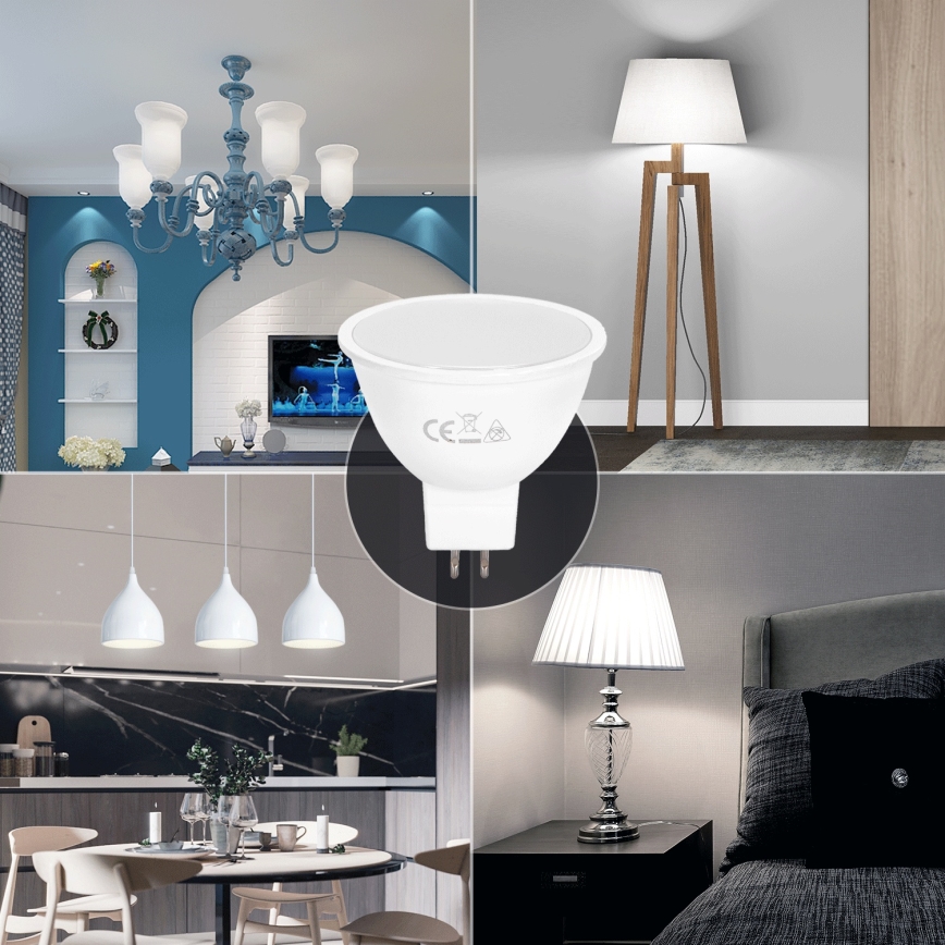 LED glödlampa MR16 GU5,3/4W/12V 6500K - Aigostar