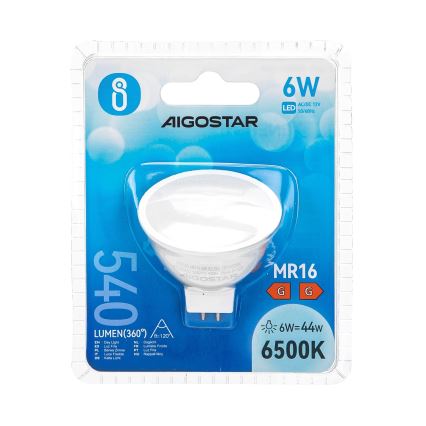 LED glödlampa MR16 GU5,3/6W/12V 6500K - Aigostar