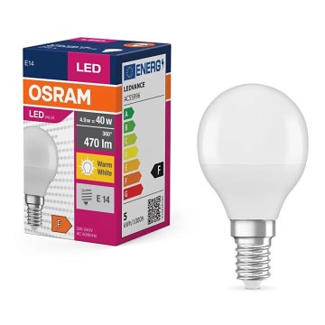 LED glödlampa P40 E14/4,9W/230V 2700K - Osram