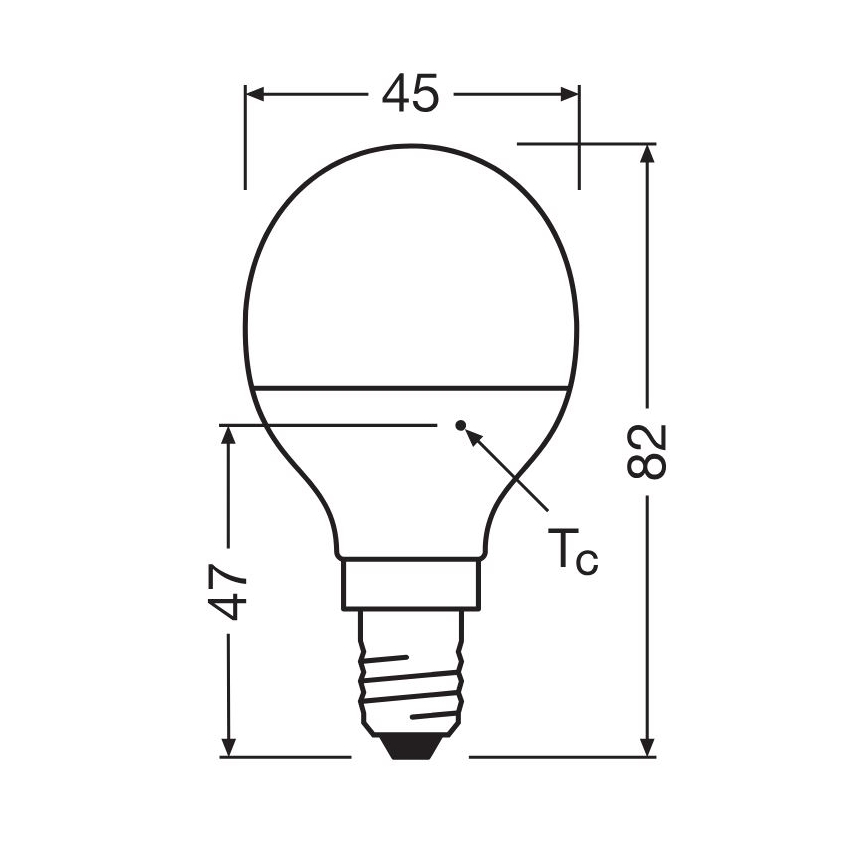 LED glödlampa P40 E14/4,9W/230V 2700K - Osram