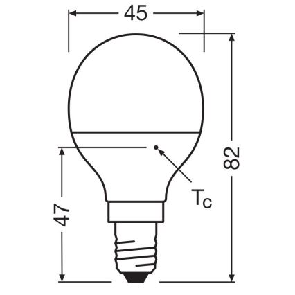 LED glödlampa P40 E14/4,9W/230V 4000K - Osram