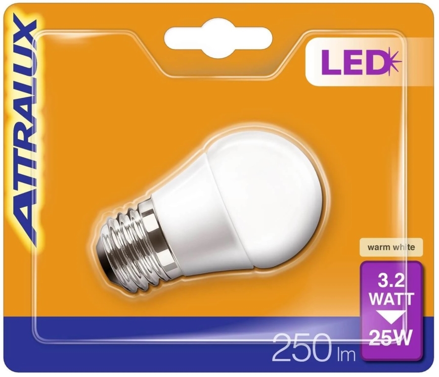LED glödlampa P45 E27/3,2W/230V 2700K - Attralux