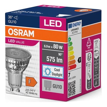 LED glödlampa PAR16 GU10/6,9W/230V 6500K - Osram
