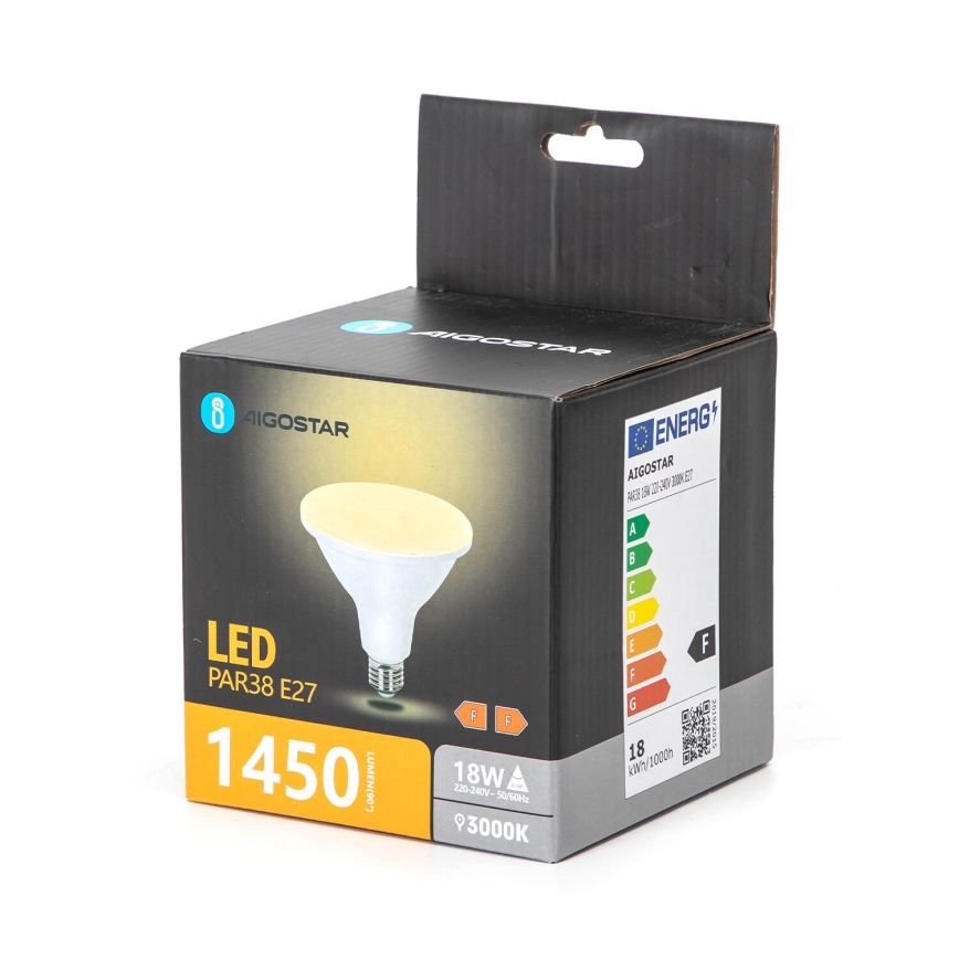 LED glödlampa PAR38 E27/18W/230V 3000K - Aigostar
