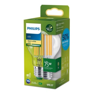 LED glödlampa Philips A60 E27/5,2W/230V 2700K