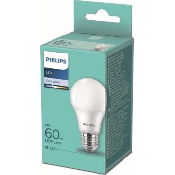 LED glödlampa Philips A60 E27/8W/230V 4000K