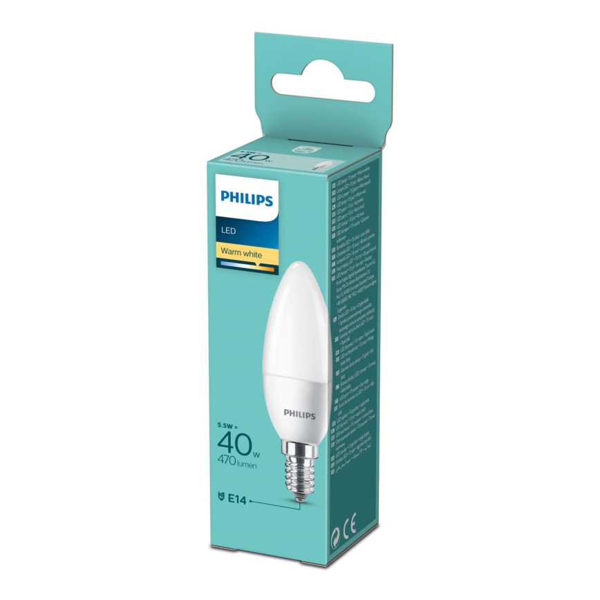 LED glödlampa Philips B35 E14/5,5W/230V 2700K